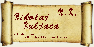 Nikolaj Kuljača vizit kartica